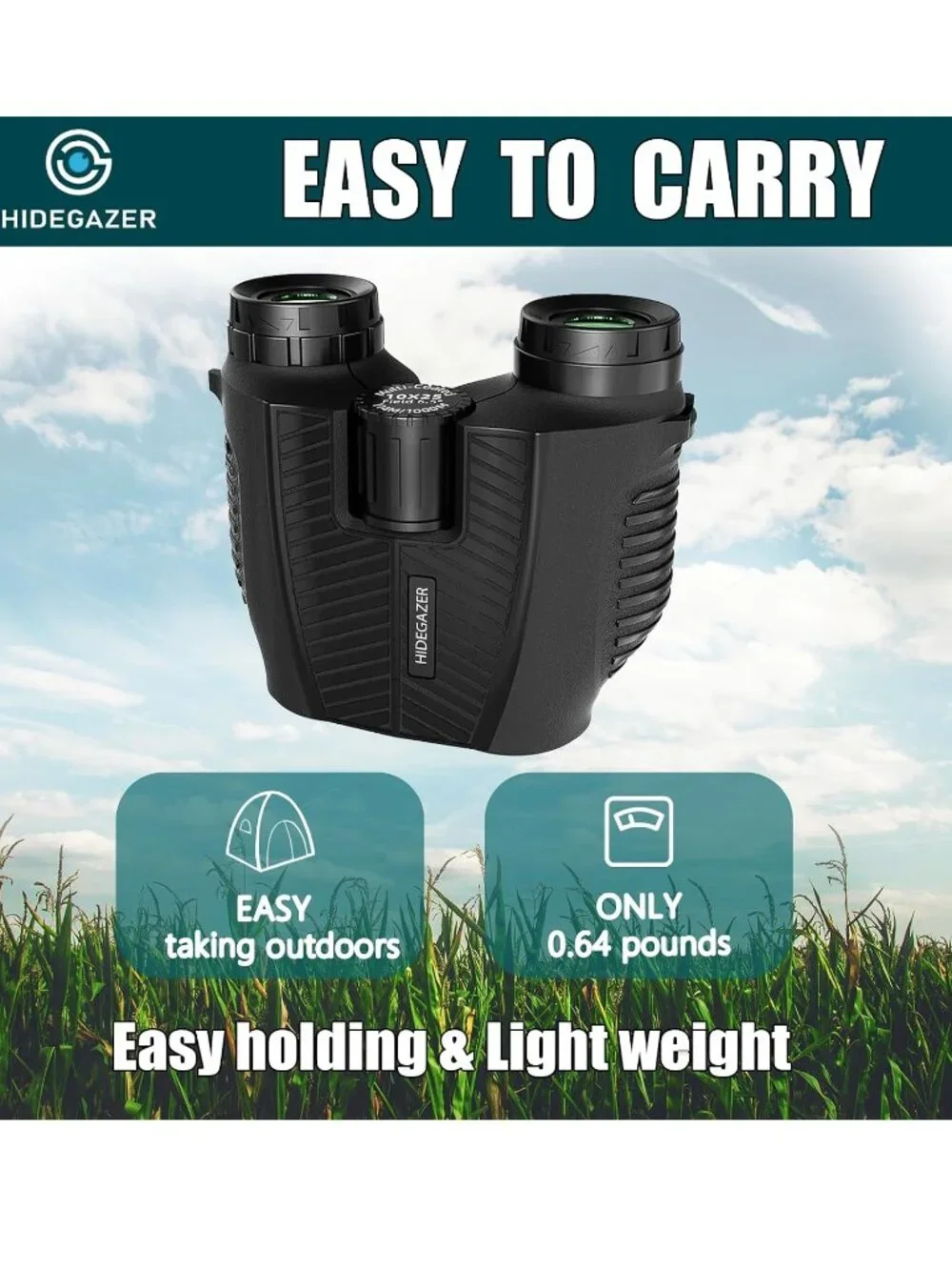 HIDEGAZER Compact Binoculars 12 x 25 - NEW NIB